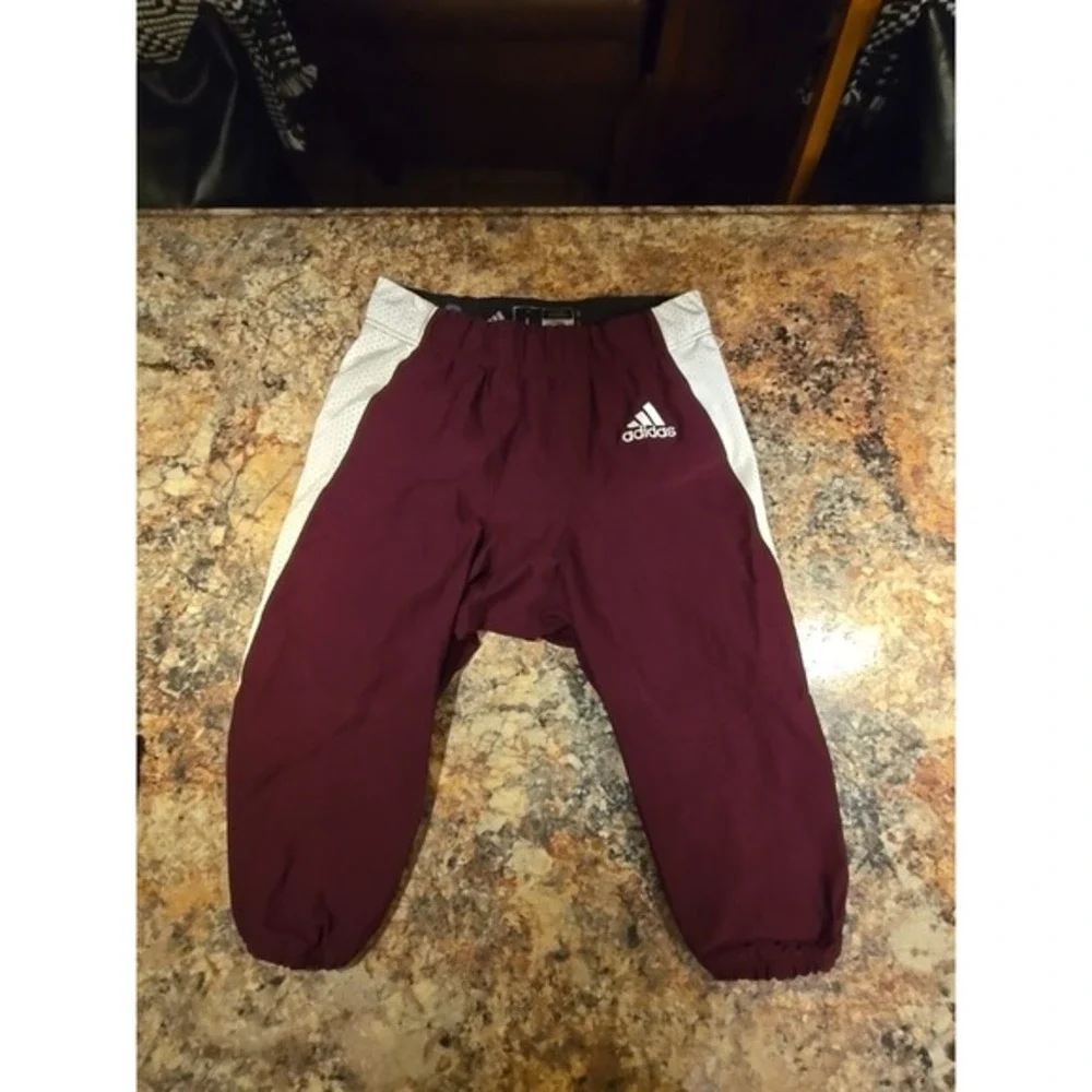 Adidas WVN A1 Stock‎ P Football Pants Maroon White Mens Size L